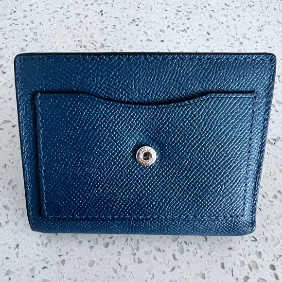 Authentic Coach Wallet Trifold WOMENS Wallet EUC Blue - Picture 6 of 7